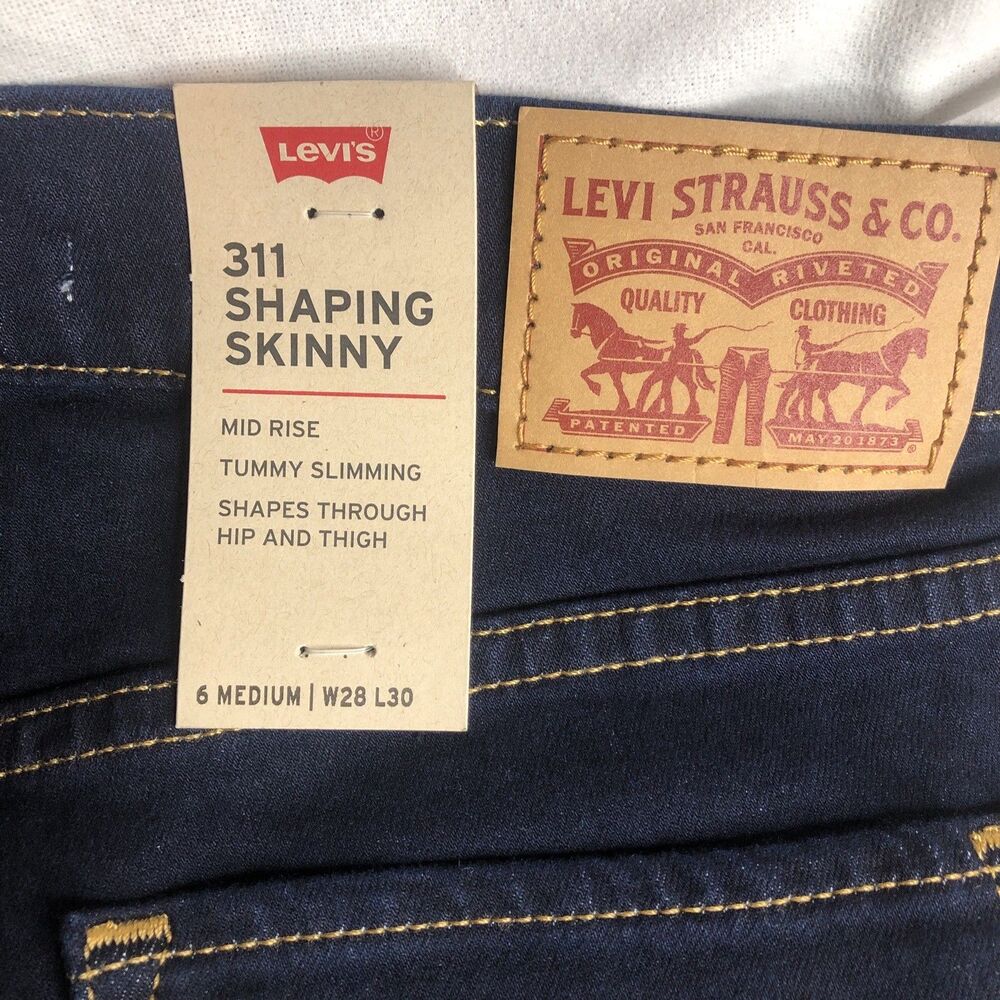 Levi's 28x30 Womens Women's 311 Shaping Skinny Darkest Sky Jeans - Picture 6 of 7